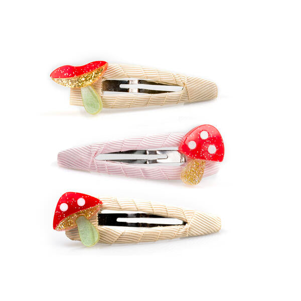 SPR-Mushroom Red Covered Snap Clips