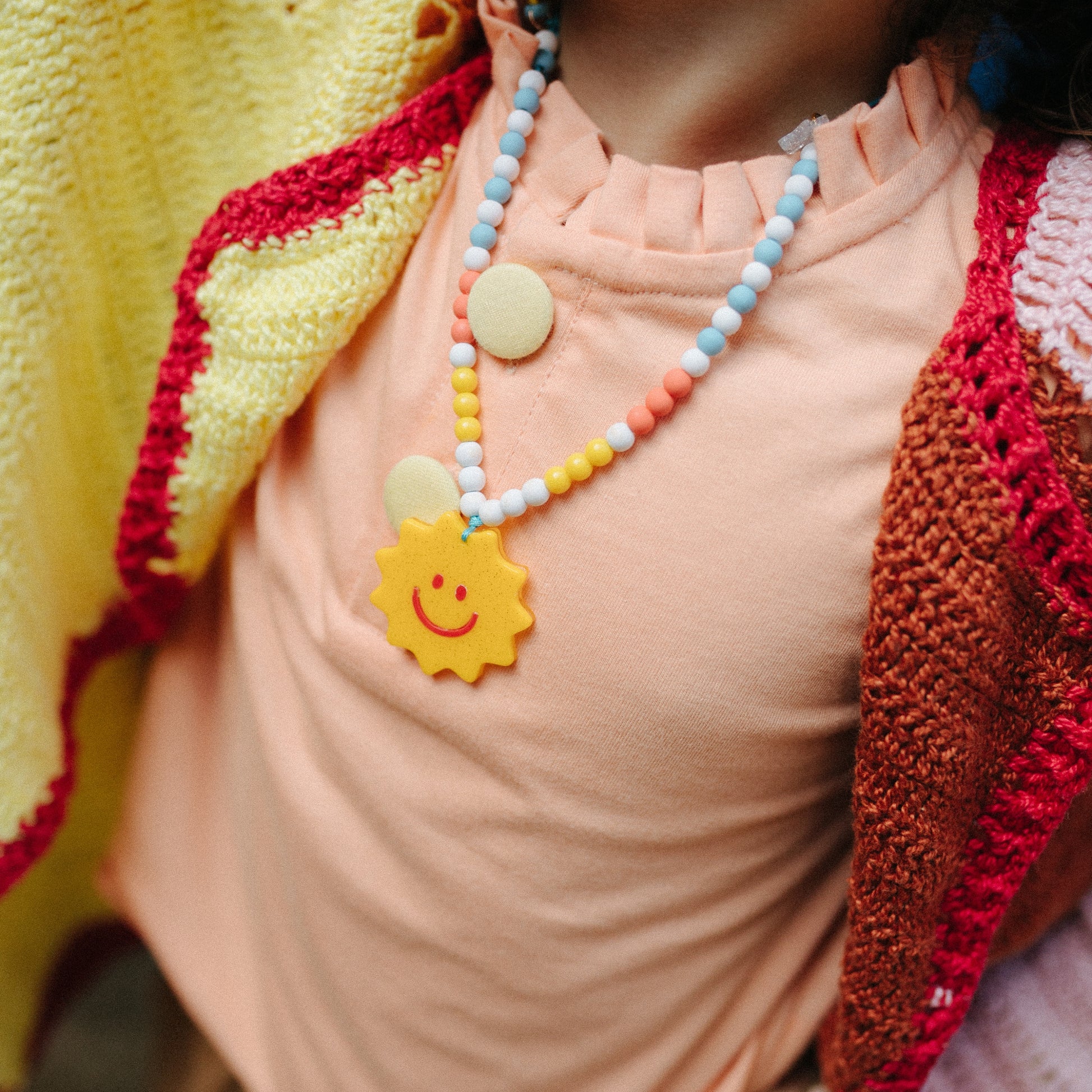 Be Happy Headband & Happy Sun Necklace Combo