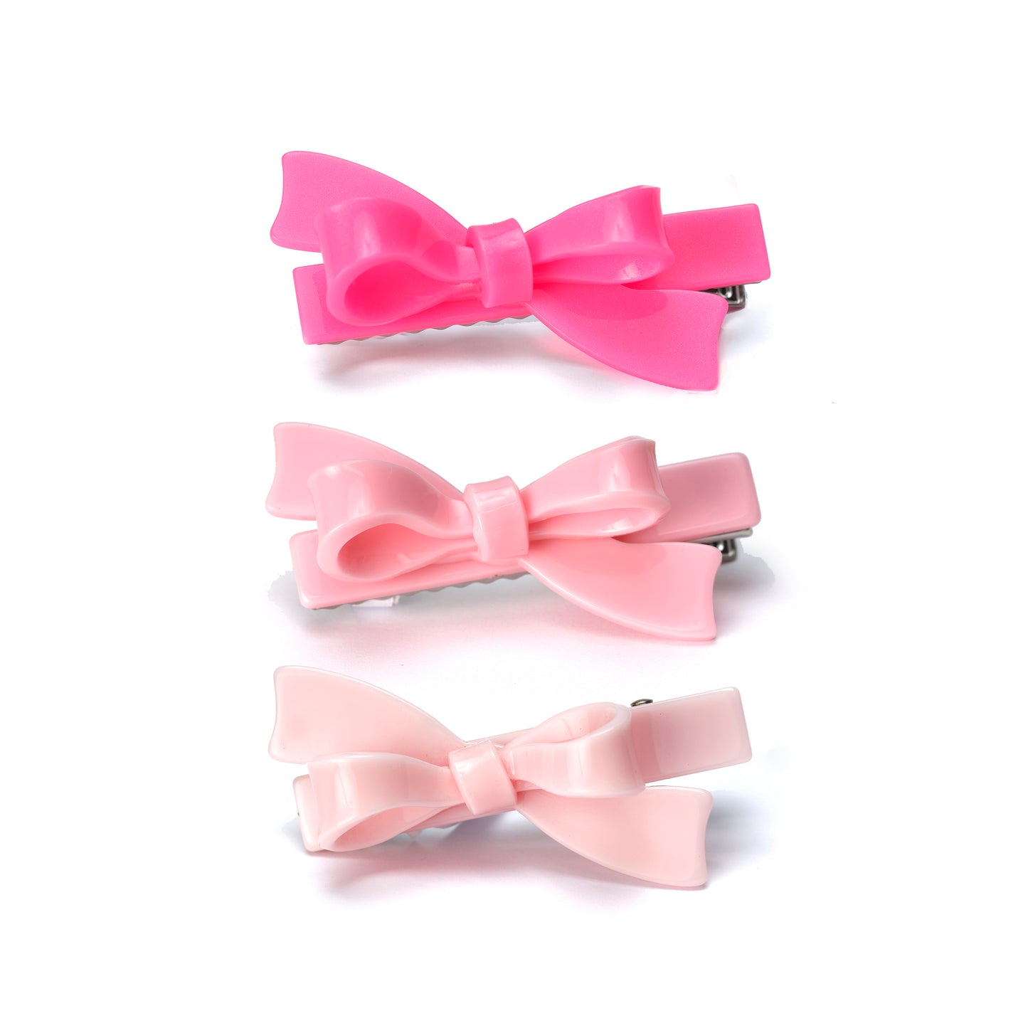 VAL25 - Bows Pink Shades Set/3 Hair Clips