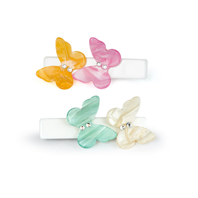 Butterflies Pearlized Pastel Alligator Clip