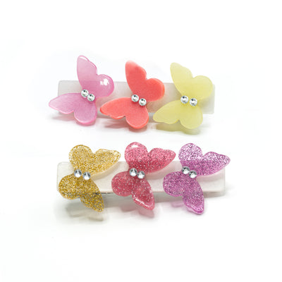 SPR - Butterflies Spring Colors Hair Clips