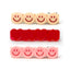 Happy Faces Hearts Pink Red Hair Clips - BTS24