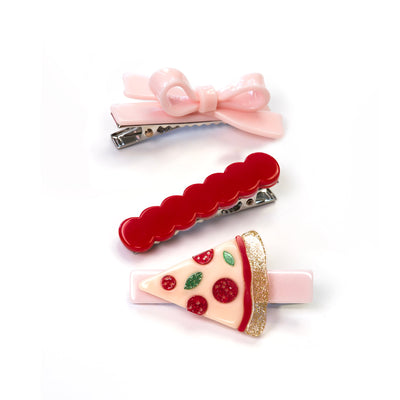 Pizza Trio Hair Clips - SUM24