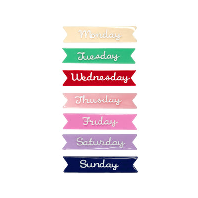 Days of the Week Hair Clips Set/7 - BTS24