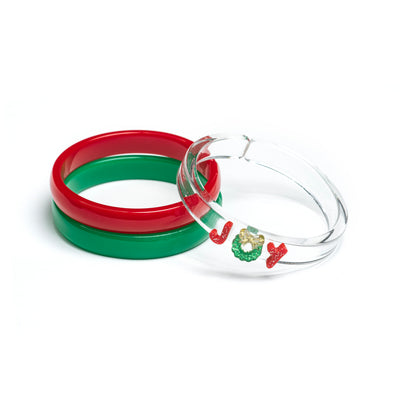 Joy Red Green Mix Bangles - HOL23