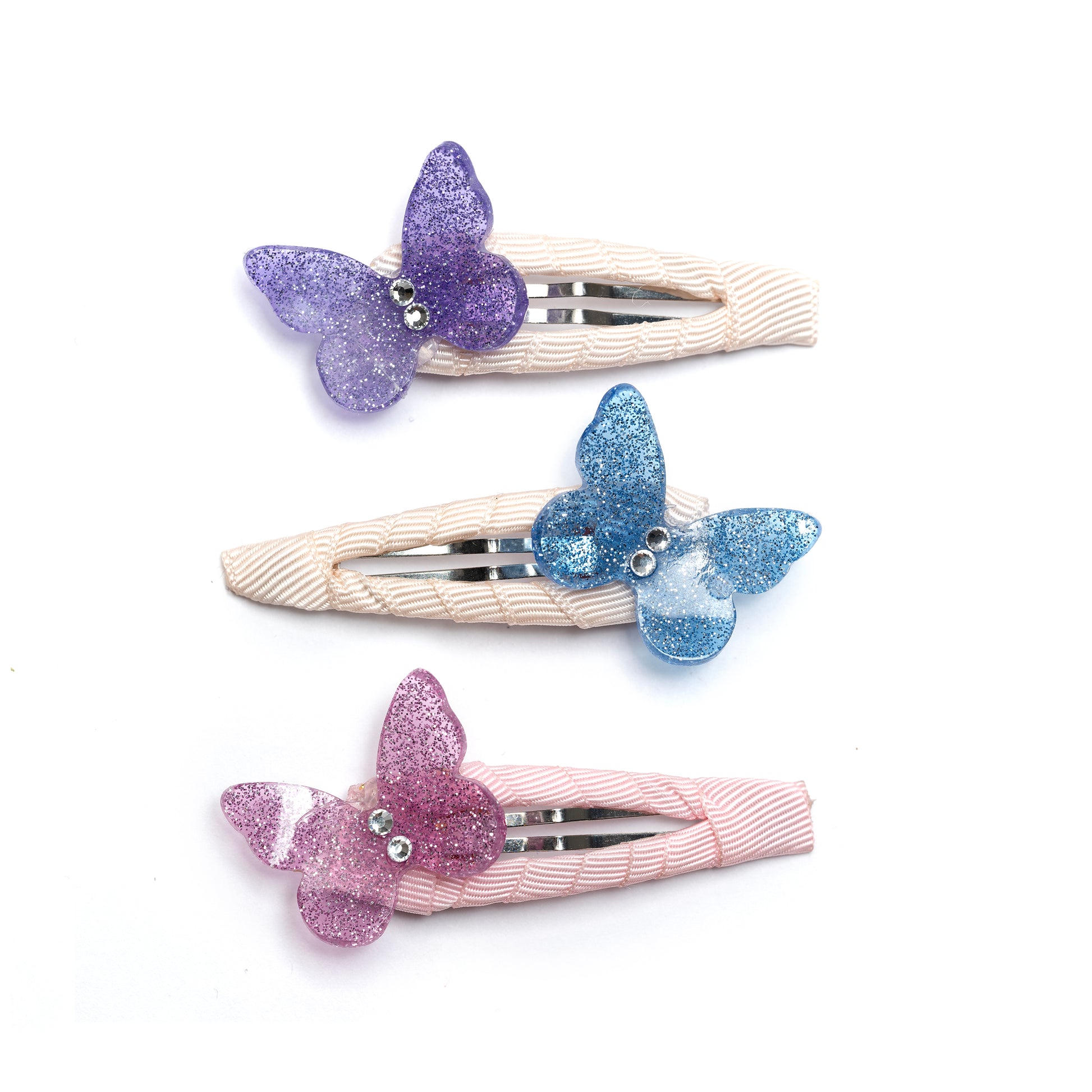 SPR - Butterflies Glitter Snap Clips