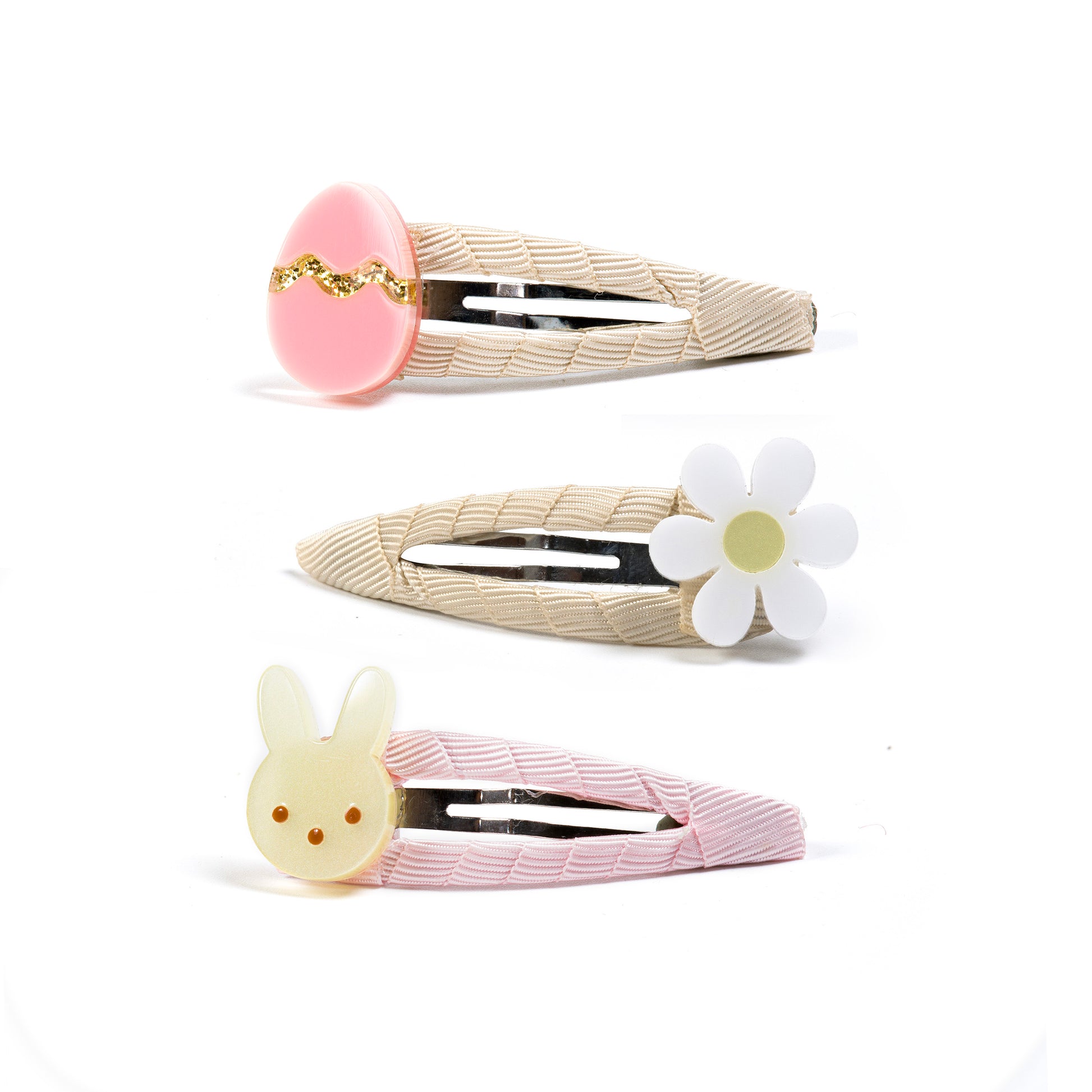 SPR- Easter Egg Daisy and Bunny Snap Clips Set