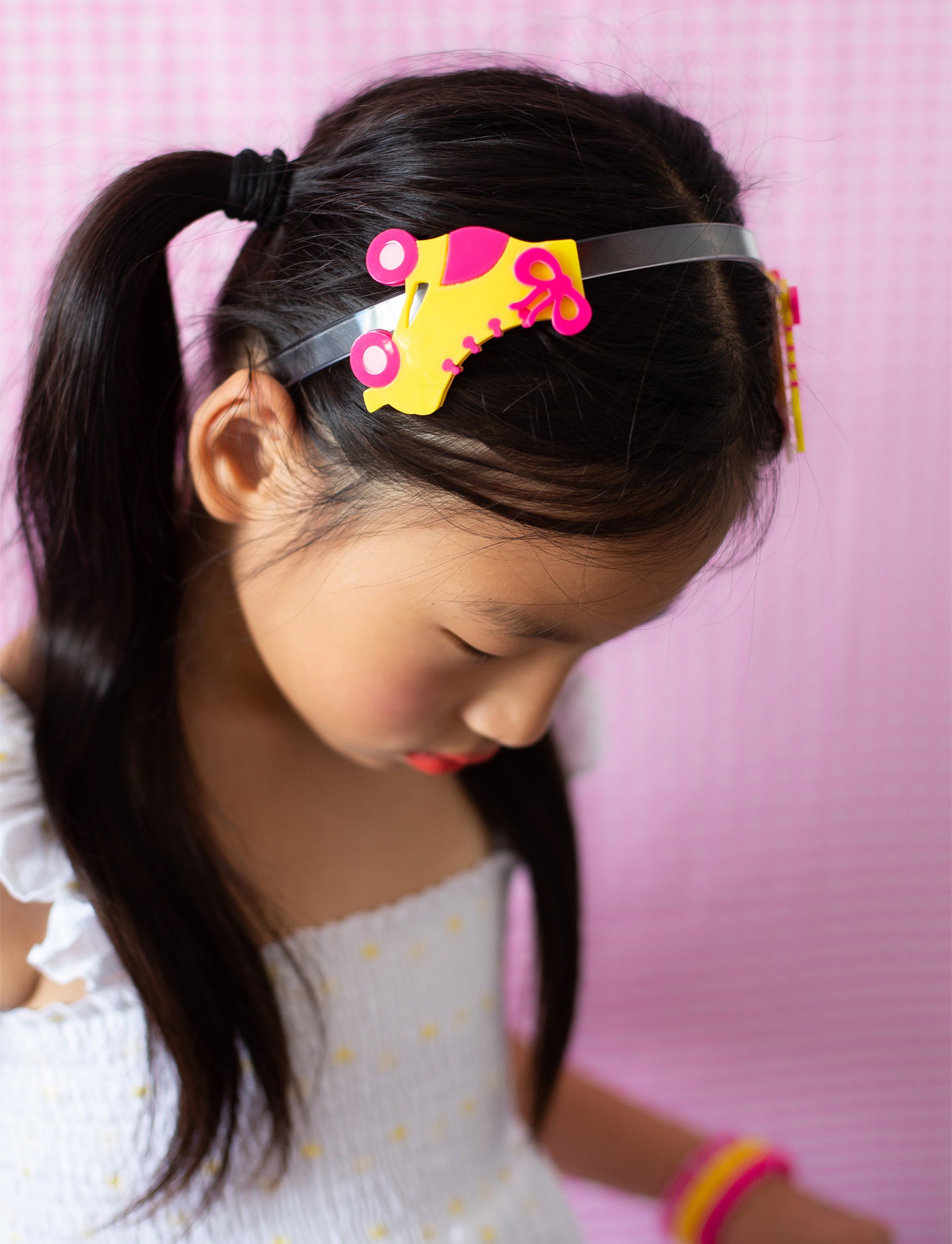 Roller Skates Pink Yellow Headband - SUM23