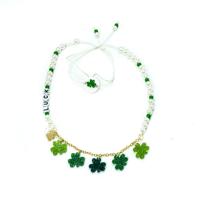 SPR- Shamrocks Luck and Pearl Necklace