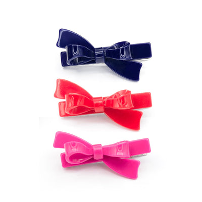 Bows Red Blue Pink Hair Clips - SUM24