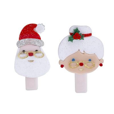 HOL-Santa Claus + Mrs. Claus Alligator Clip