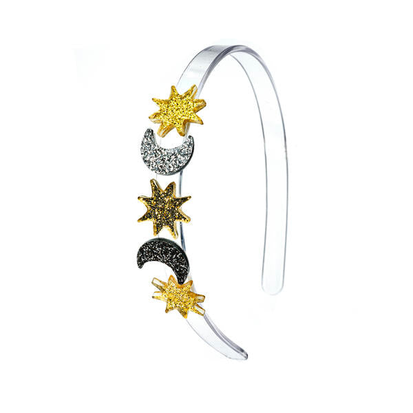 Celestial Glitter Star & Moon Headband